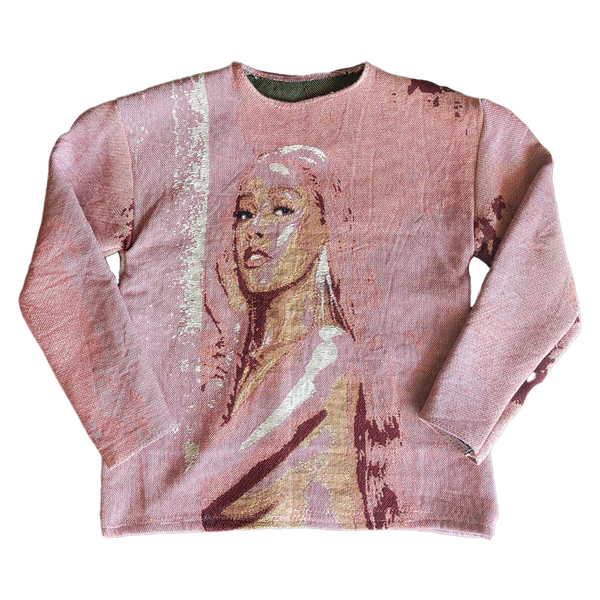 Hot Pink Tapestry Crewneck